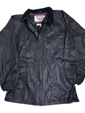 FIRST GEAR Motorcycle Biker Rain Waterproof Black Bomber Jacket Mens XL